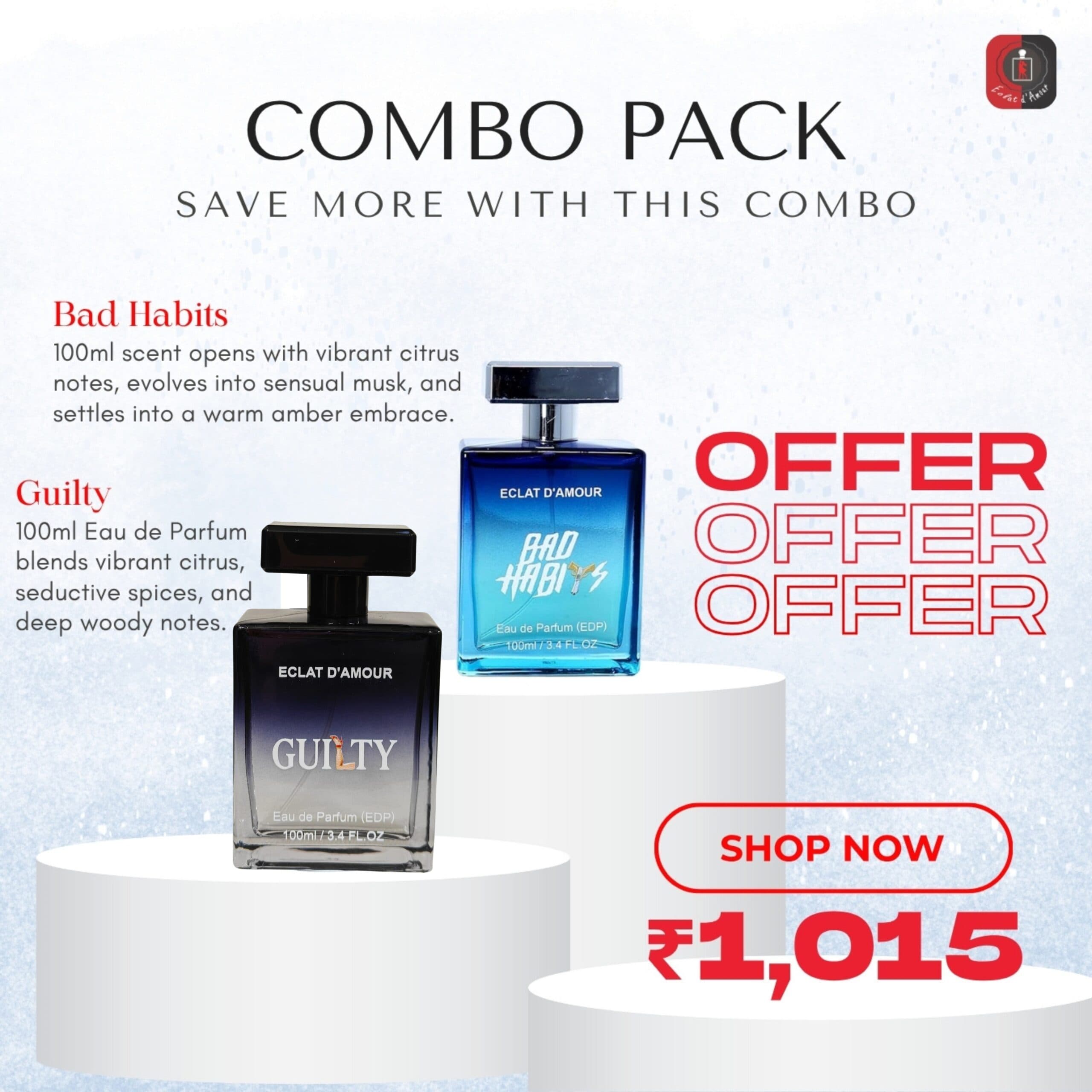 Bad Habits + Guilty (2 x 100ml) – Long‑Lasting Unisex