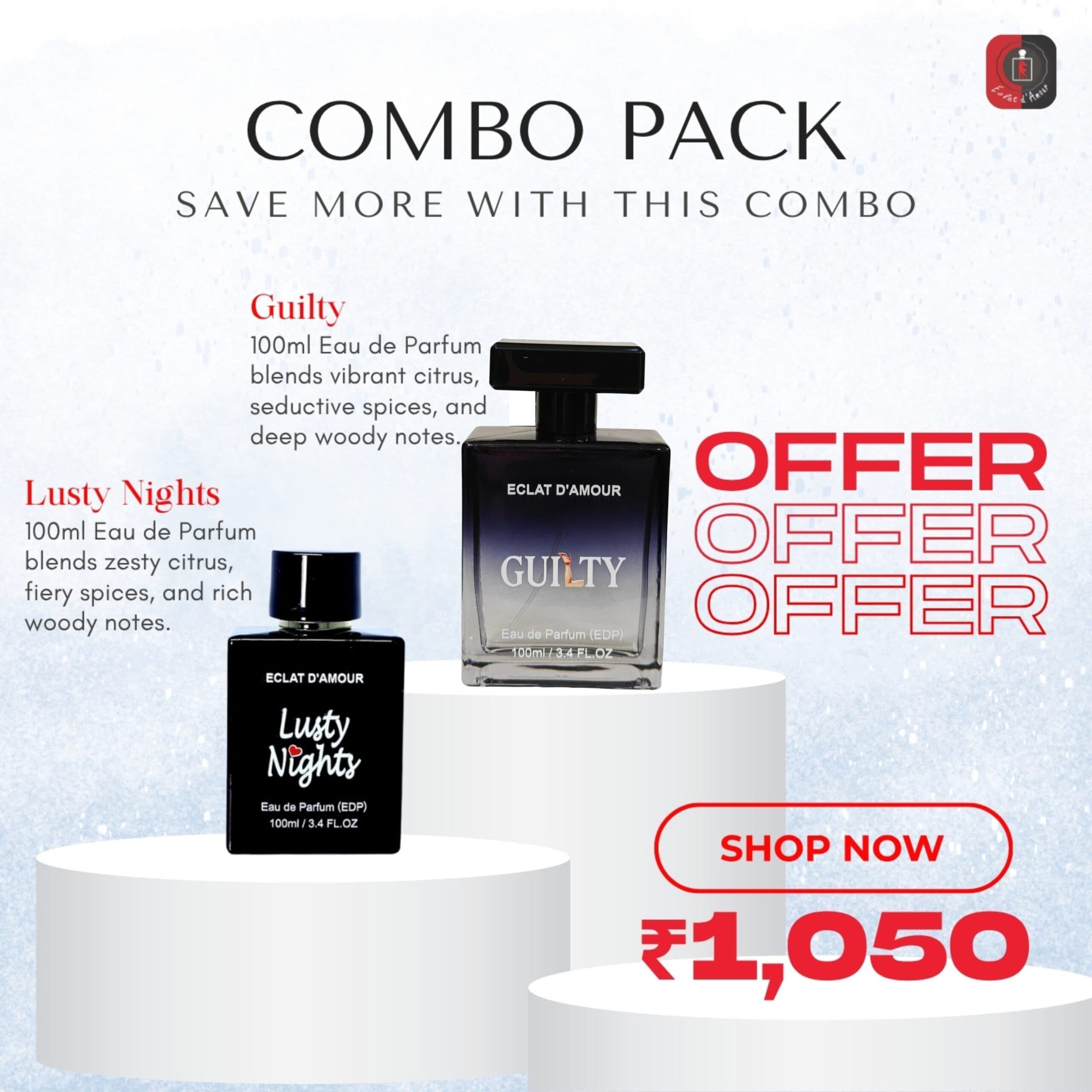 Guilty + Lusty Nights (2 x 100ml) – Long‑Lasting Unisex