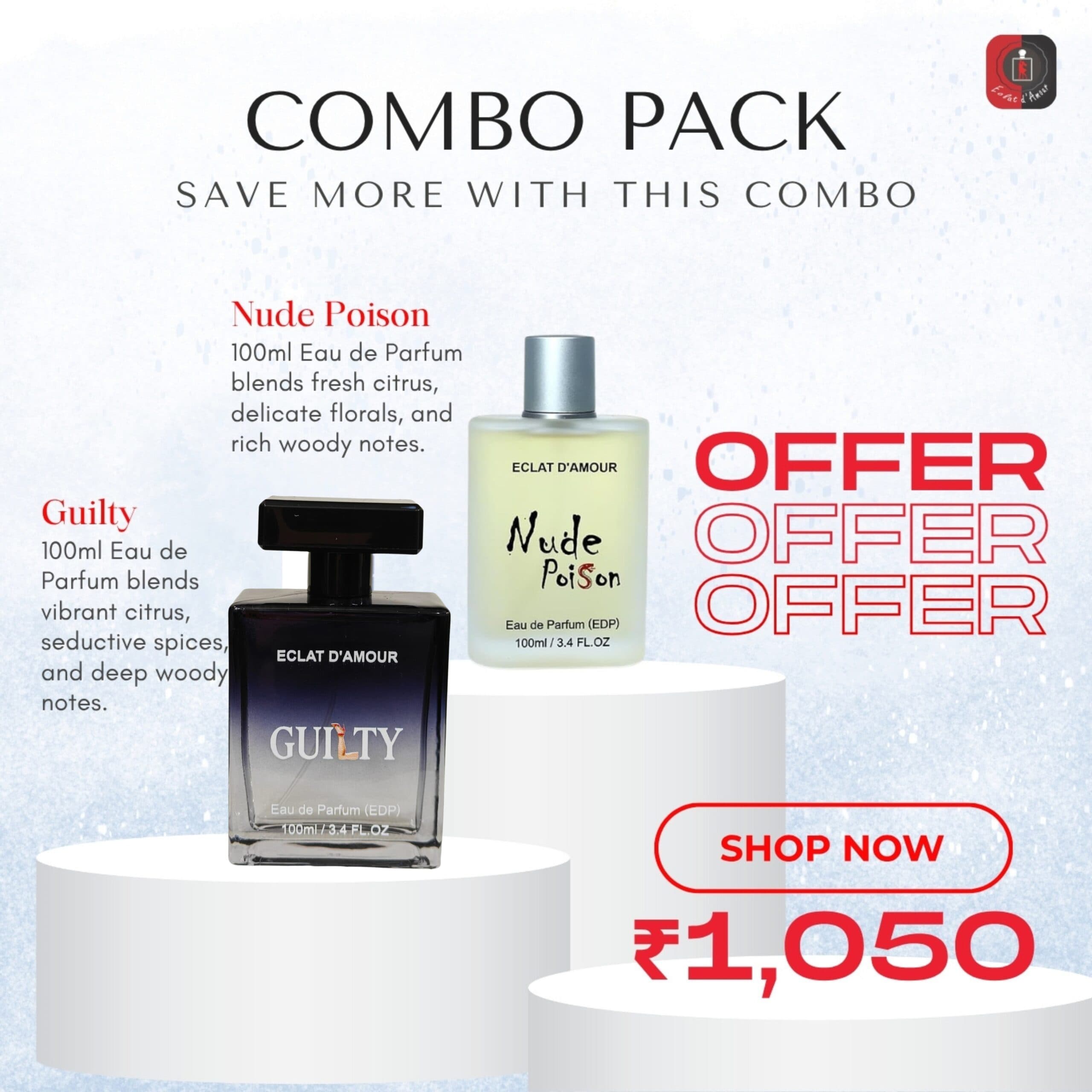 Guilty + Nude Poison (2 x 100ml) – Long‑Lasting Unisex