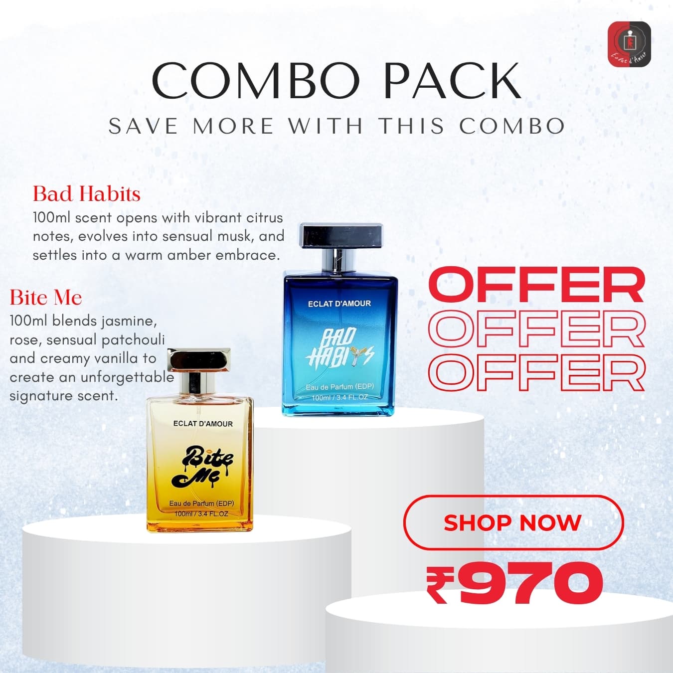 Bad Habits + Bite Me (2 x 100ml) – Long‑Lasting Unisex